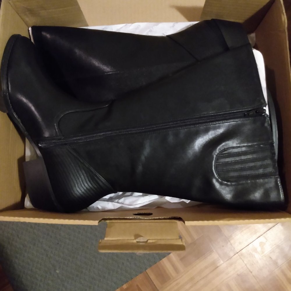 Women's Wide Calf Wide Width PU Leather Boot by Comfortview